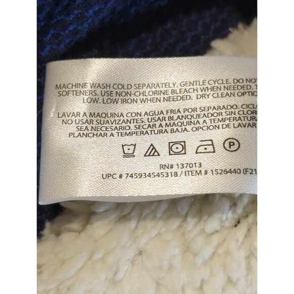 Orvis Mens XXL Navy Blue Fleece Sherpa Lined Quarter Zip Pullover Sweater NWT-lp - Picture 14 of 14